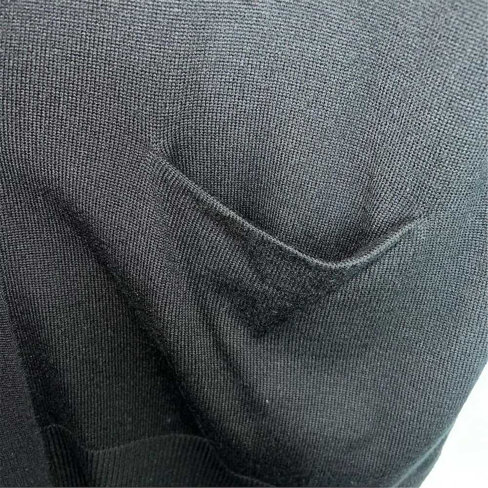 Nordstrom Black Merino Wool Blend Open Front Longline Cardigan Sweater Large - Picture 6 of 6
